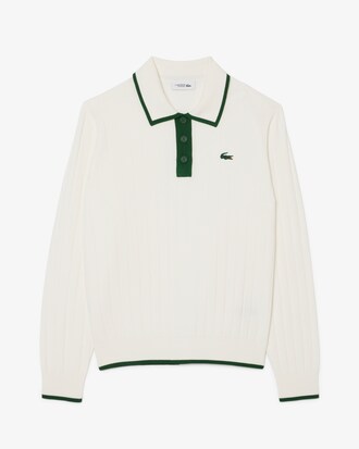 Sweater de Golfe Elástica com Gola de Polo