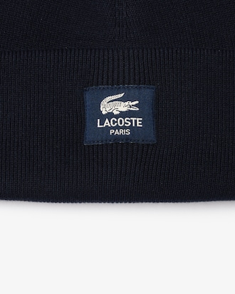 Gorro de Algodão Canelado com Emblema