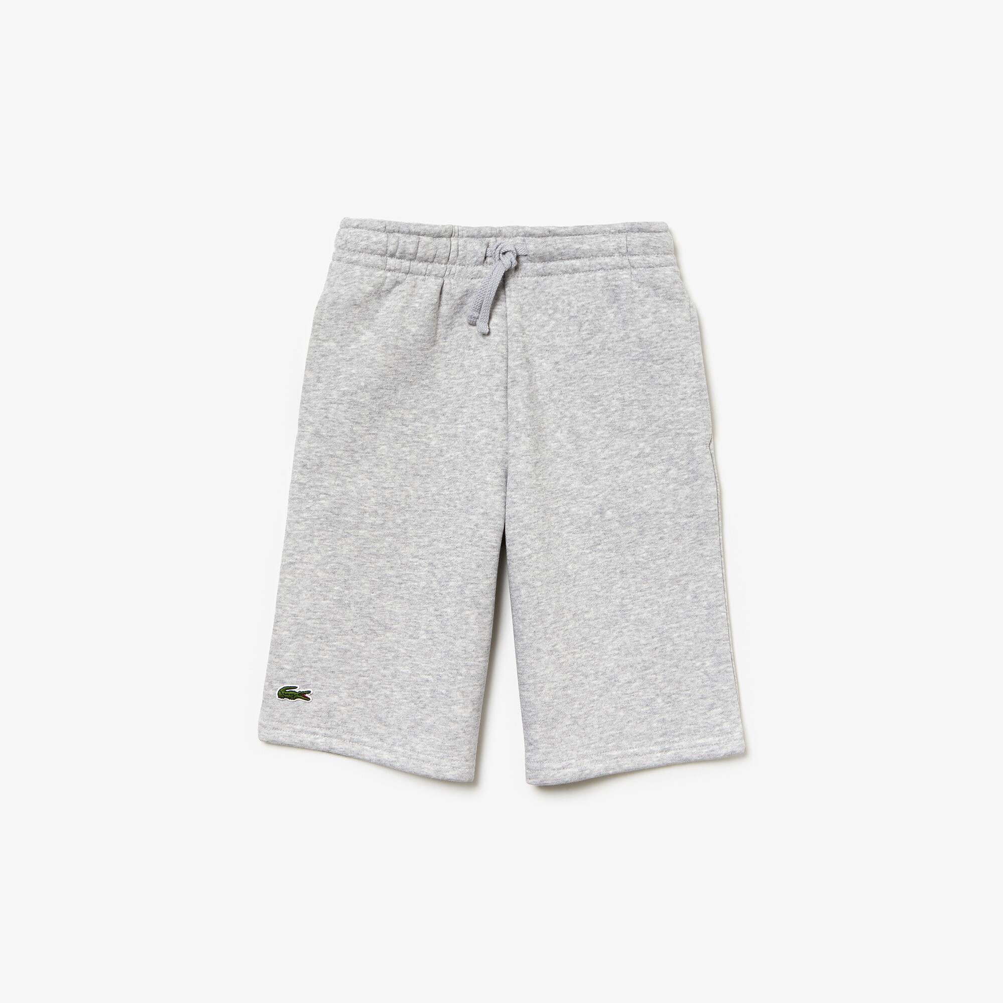 black lacoste fleece shorts