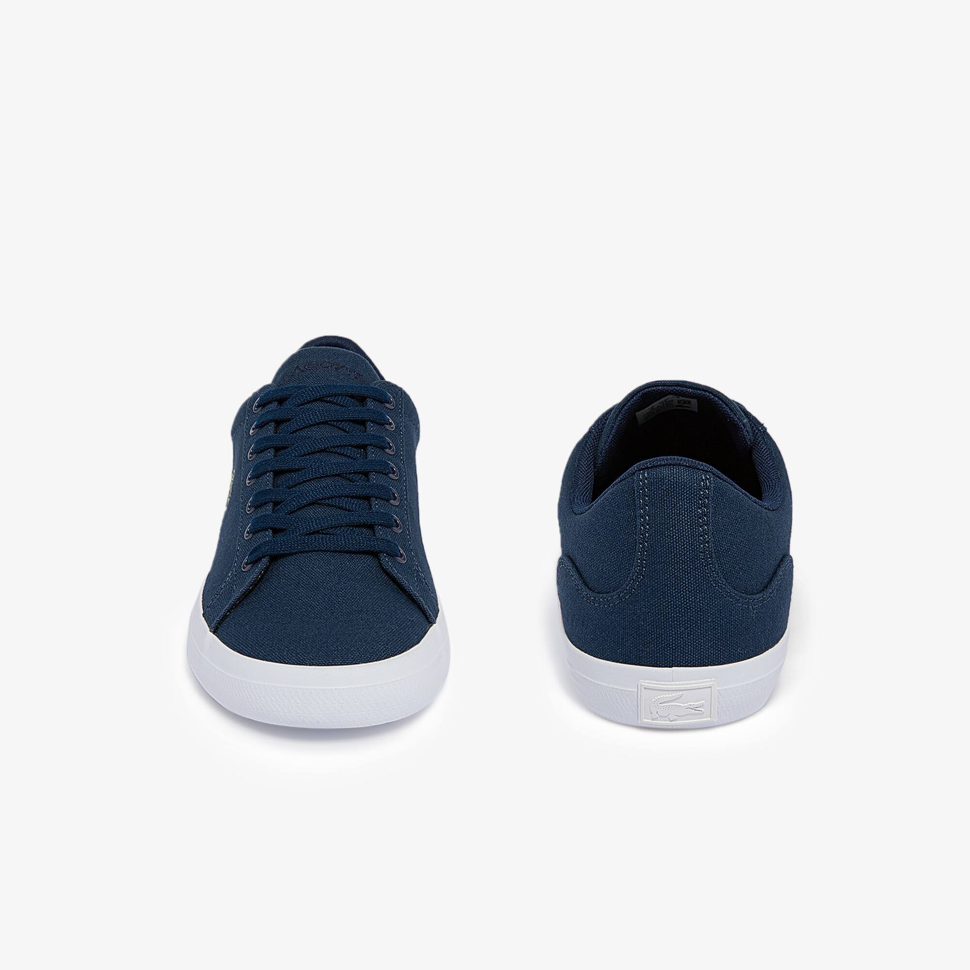 lacoste lerond canvas trainers