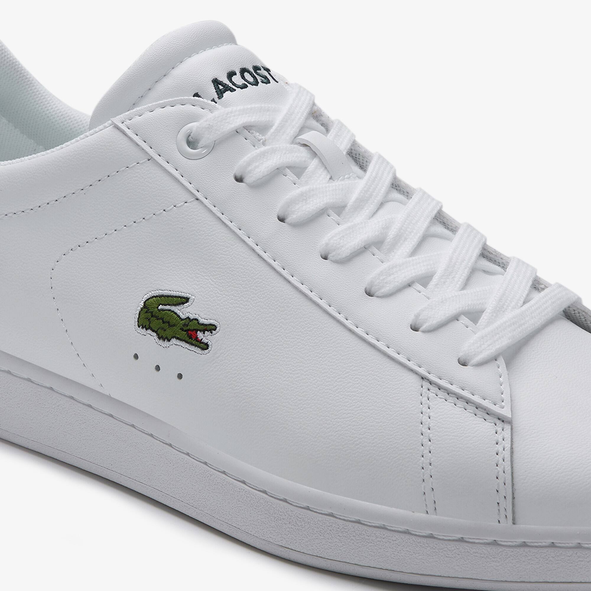 lacoste white leather trainers