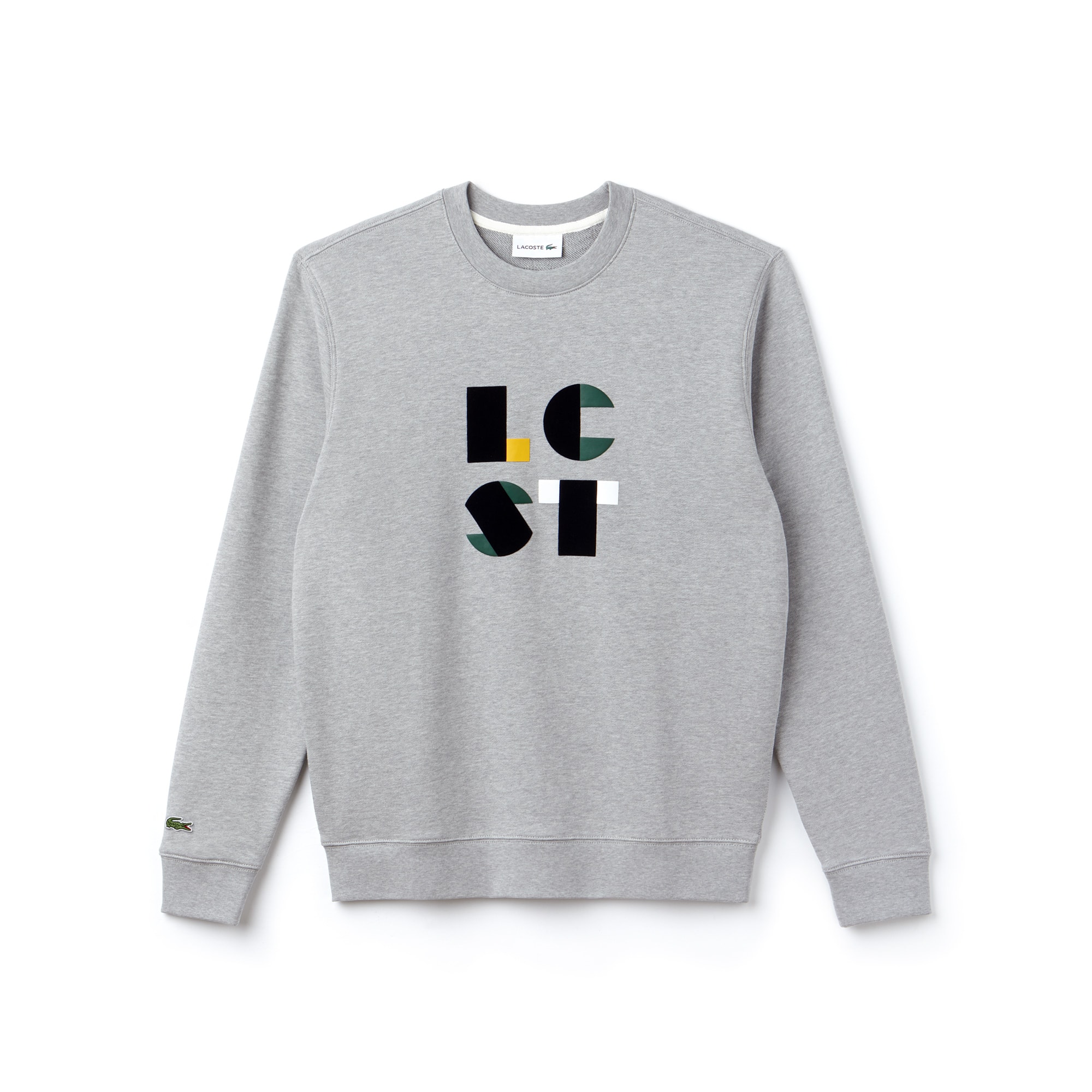 Lacoste Men/'s 100/% Cotton Croc Graphic Crew Neck Pull Over Sweatshirt