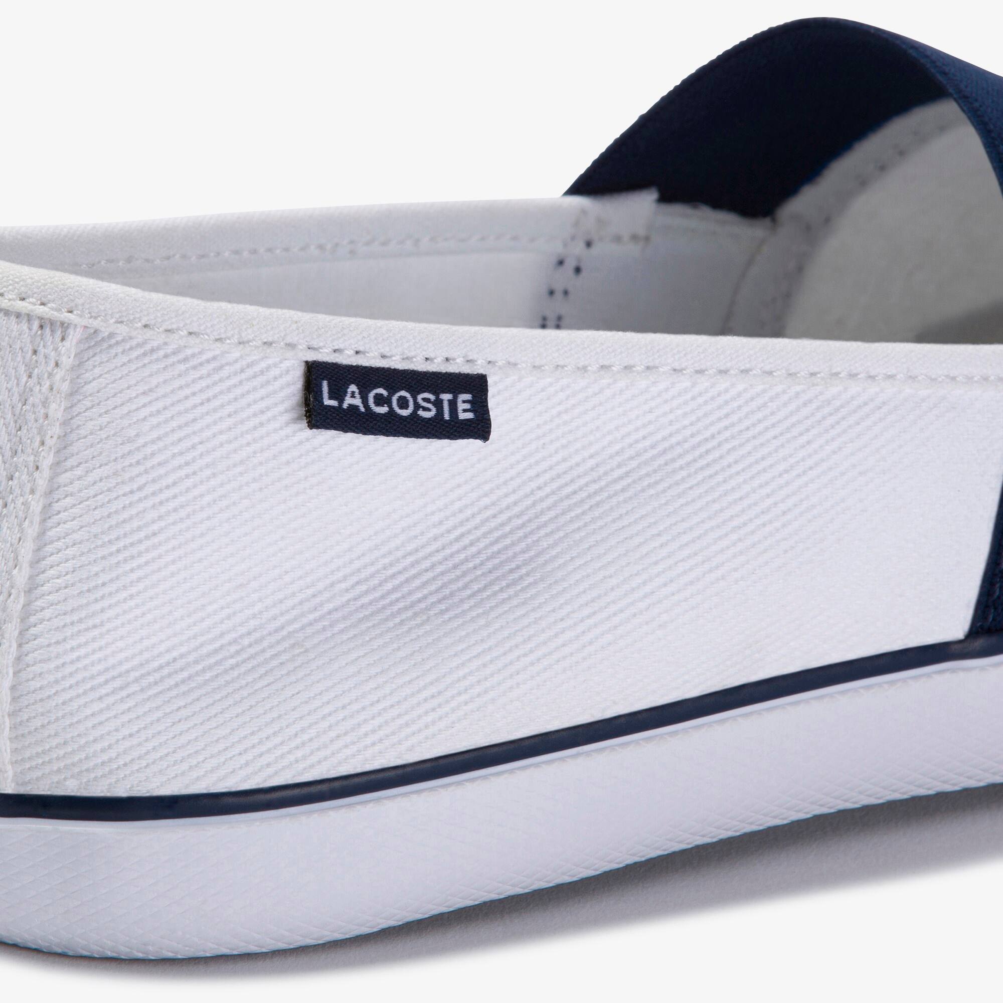 lacoste canvas slip ons