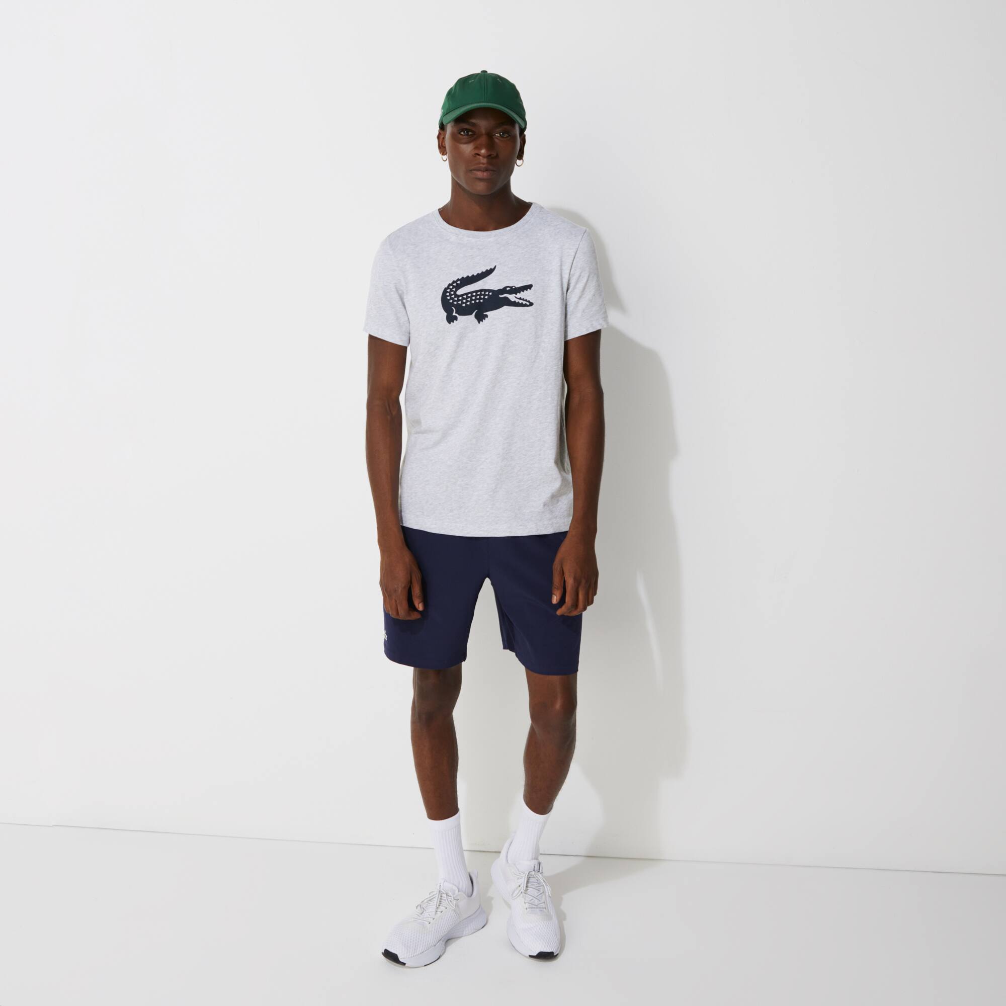 lacoste jersey shorts grey