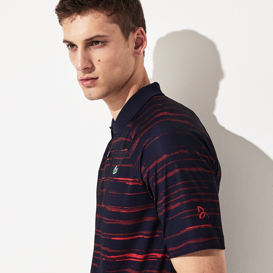 Men's Lacoste SPORT x Novak Djokovic Print Jersey Polo ...