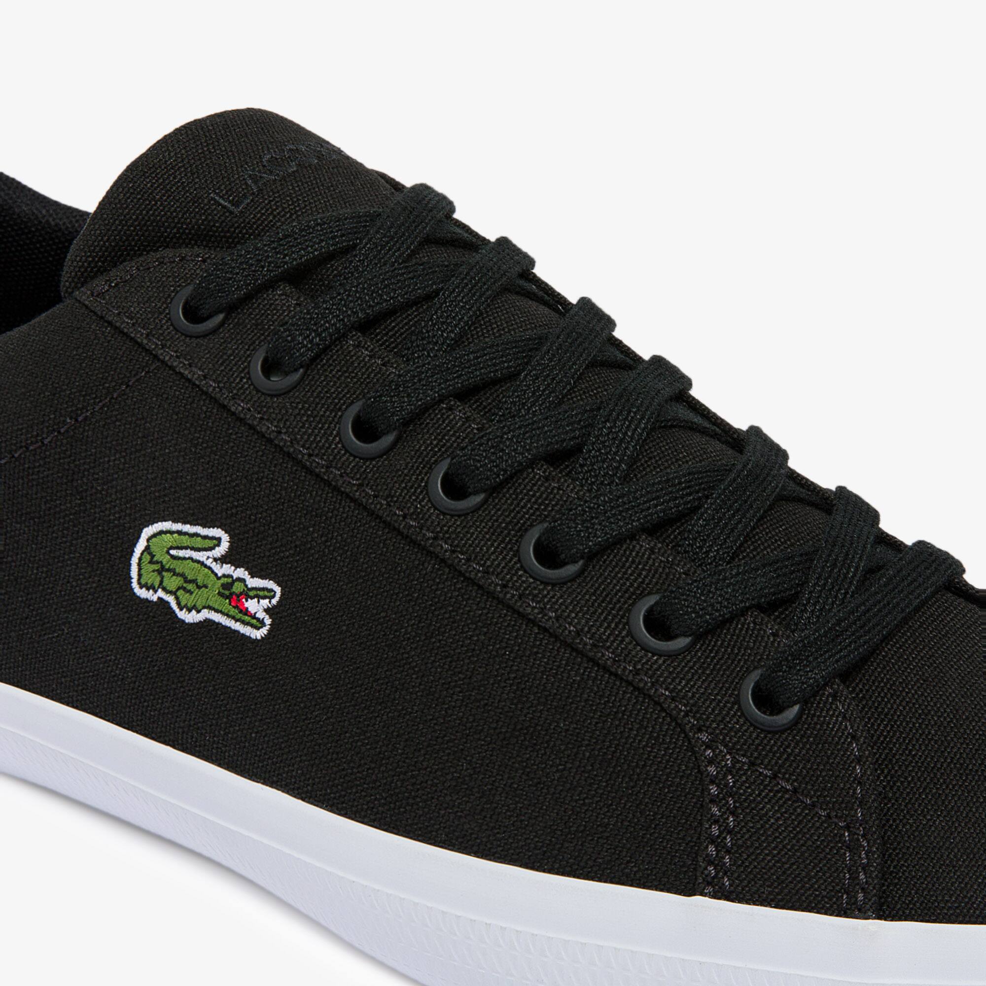 lacoste lerond canvas trainers