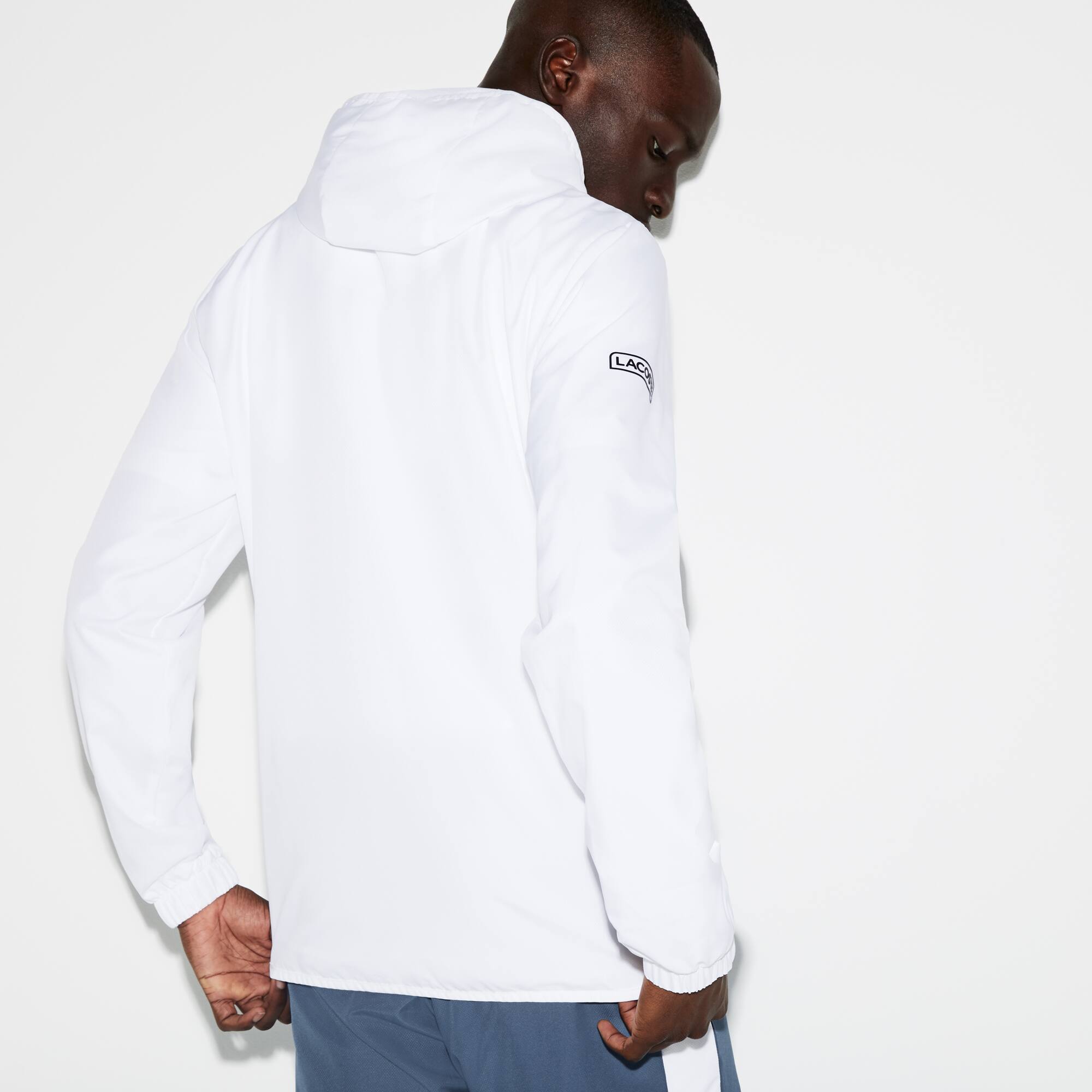 white lacoste sweatsuit