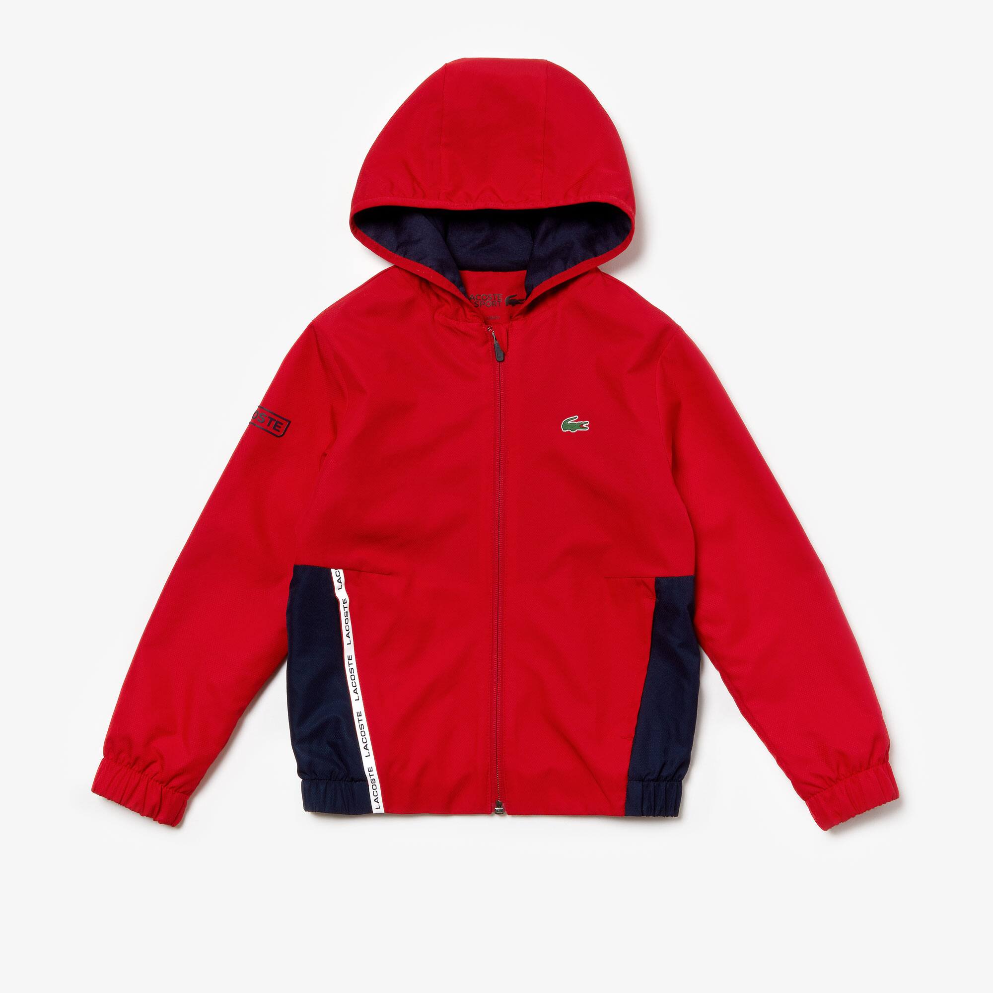 red lacoste sweatsuit