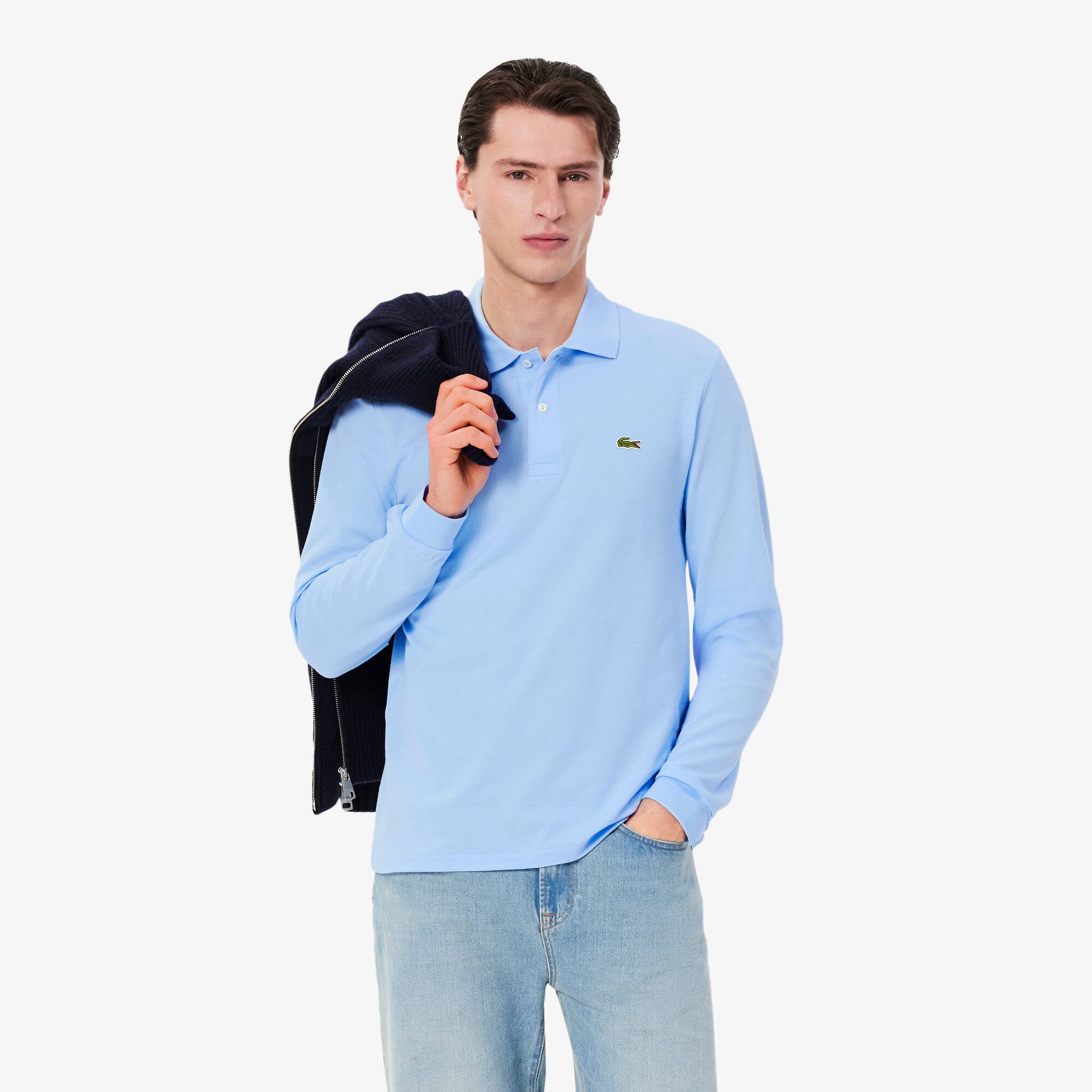 lacoste classic fit long sleeve polo