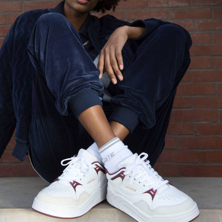 lacoste court slam on feet