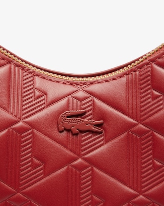 Maheki Embossed Leather Half Moon Purse
