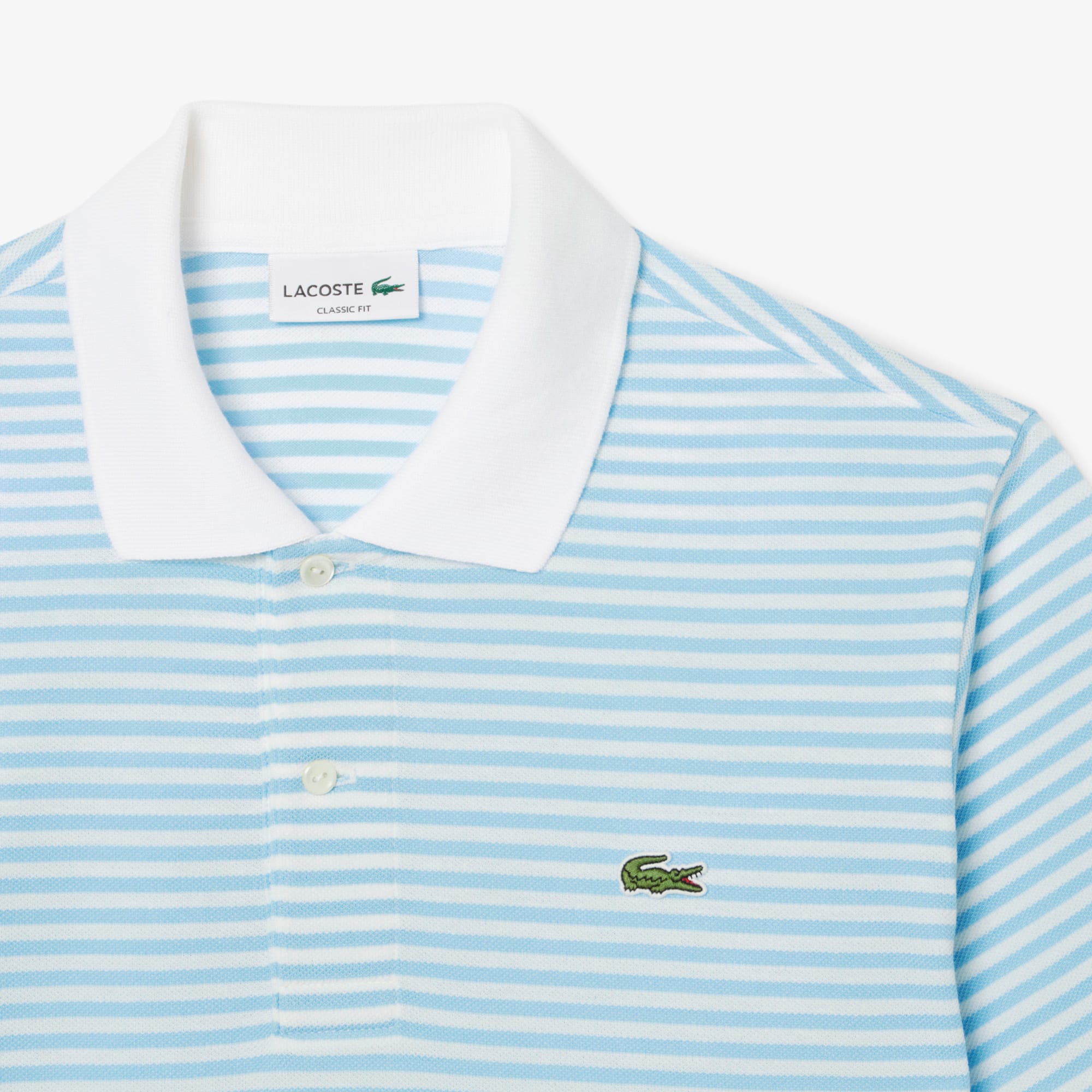 Classic Fit L.12.12 Striped Petit Piqué Polo Shirt - Men's