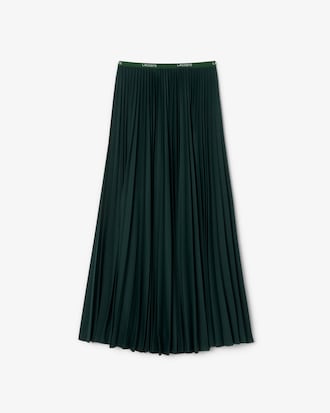 Long Pleated Elasticated Waist Skirt