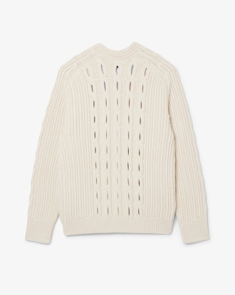 Runway Lacy Cable Knit Cardigan