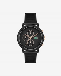 Lacoste.12.12 Chrono Watch Black and Carnation Gold Silicone