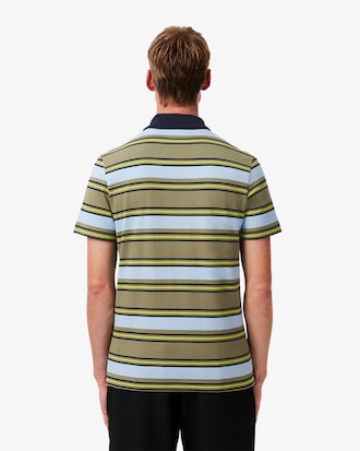 Regular Fit Striped Cotton Polo Shirt