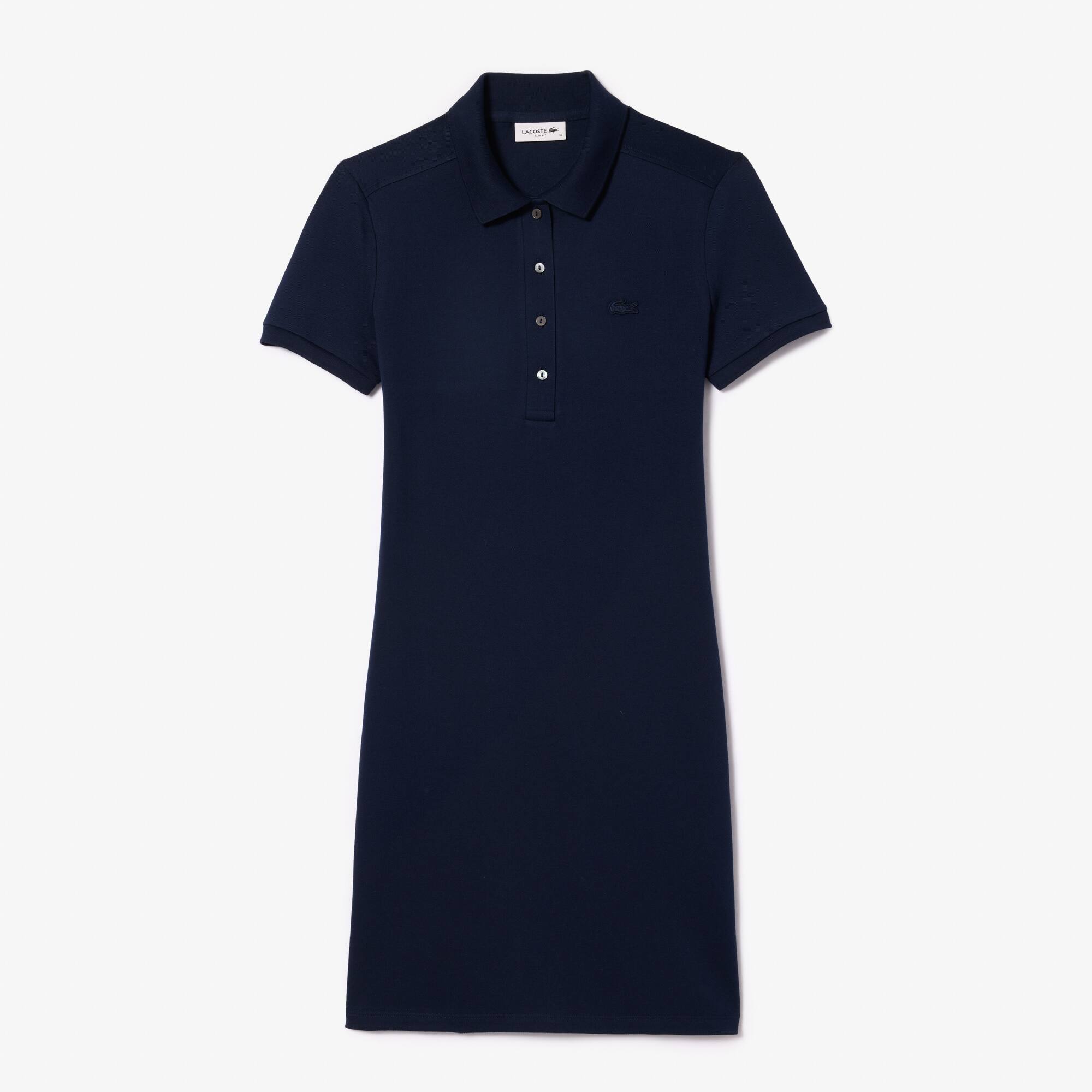 ★LACOSTE★ Women's Belted Pique Shirt Dress Dark Khaki EF32 Women's Belted Piqué Shirt Dress - Dresses - New In 2025