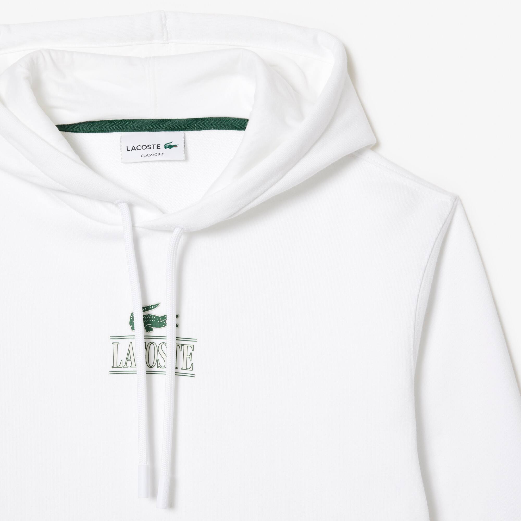 Mens white lacoste hoodie 2025