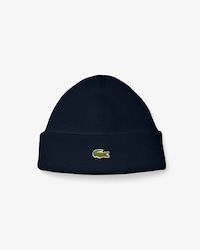 Wool Blend Badge Beanie