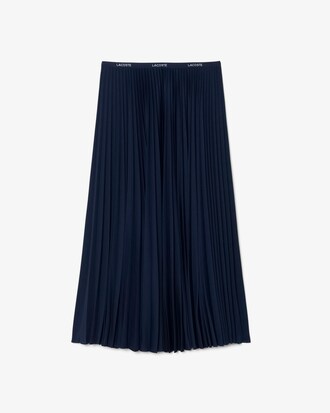 Long Pleated Elasticated Waist Skirt