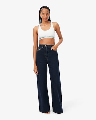 Contrast Band Stretch Cotton Bralette