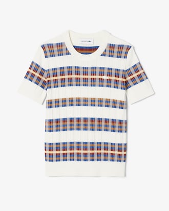 Short Sleeved Rib Knit Sweater