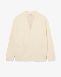 Wool Blend Shield Accent Cardigan
