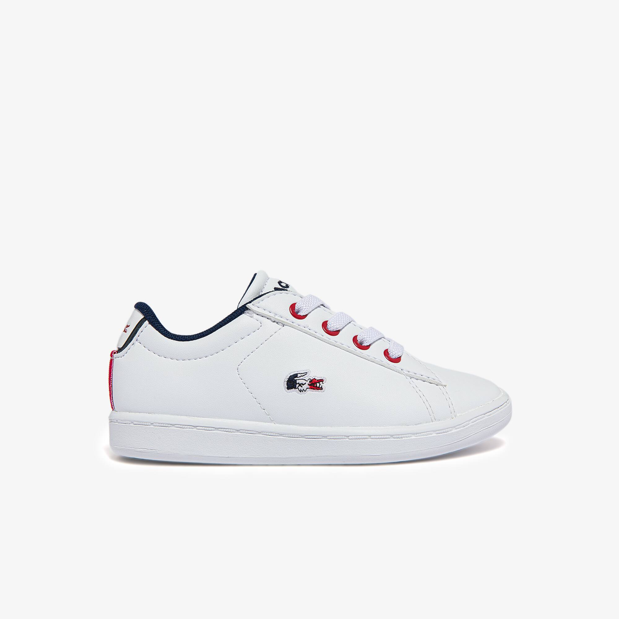 red lacoste trainers