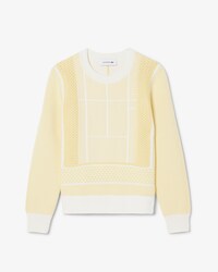 Tennis Court Graphic Jacquard Sweater