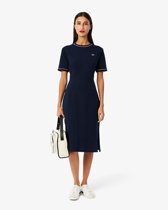 Trim Accent Jersey T-shirt Dress