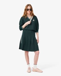 Pleated Interlock Piqu&eacute; Skirt