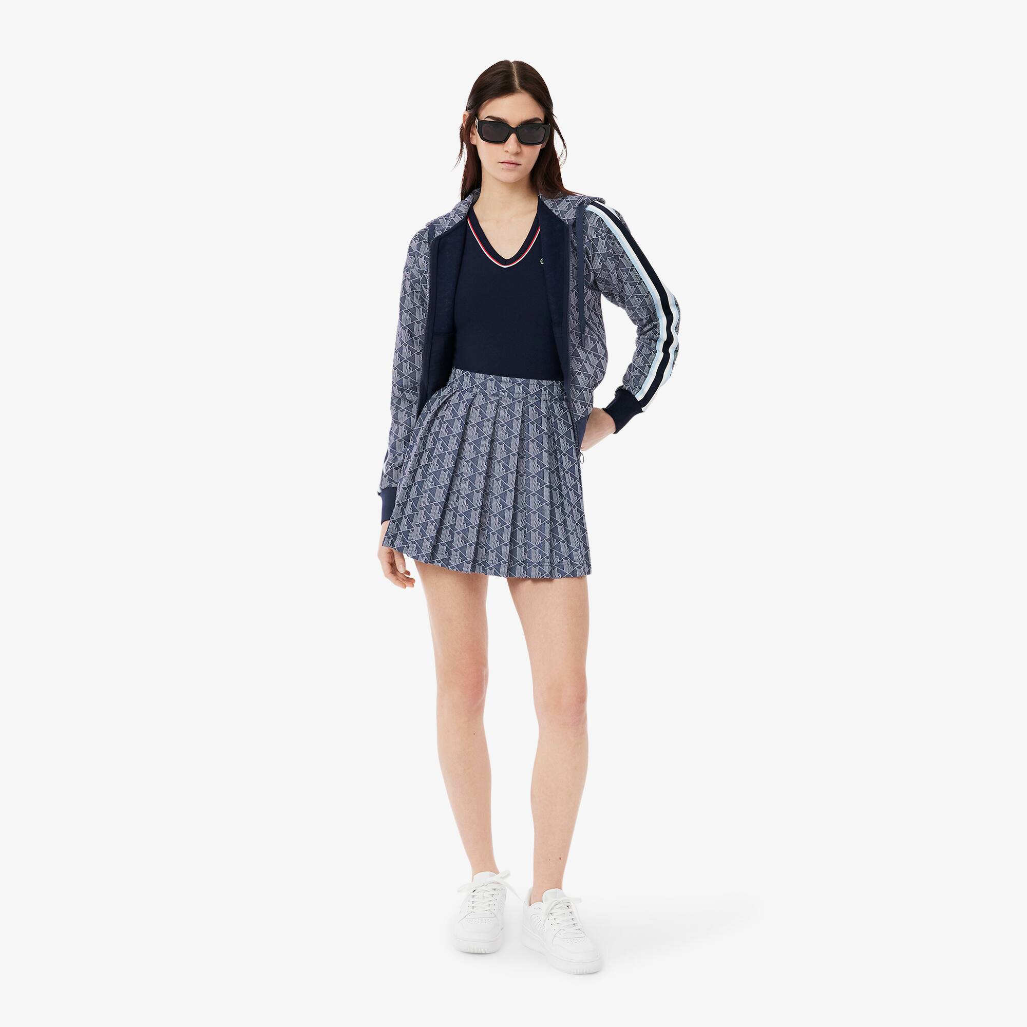 Monogram Jacquard Pleated Skirt - Women's dresses & skirts