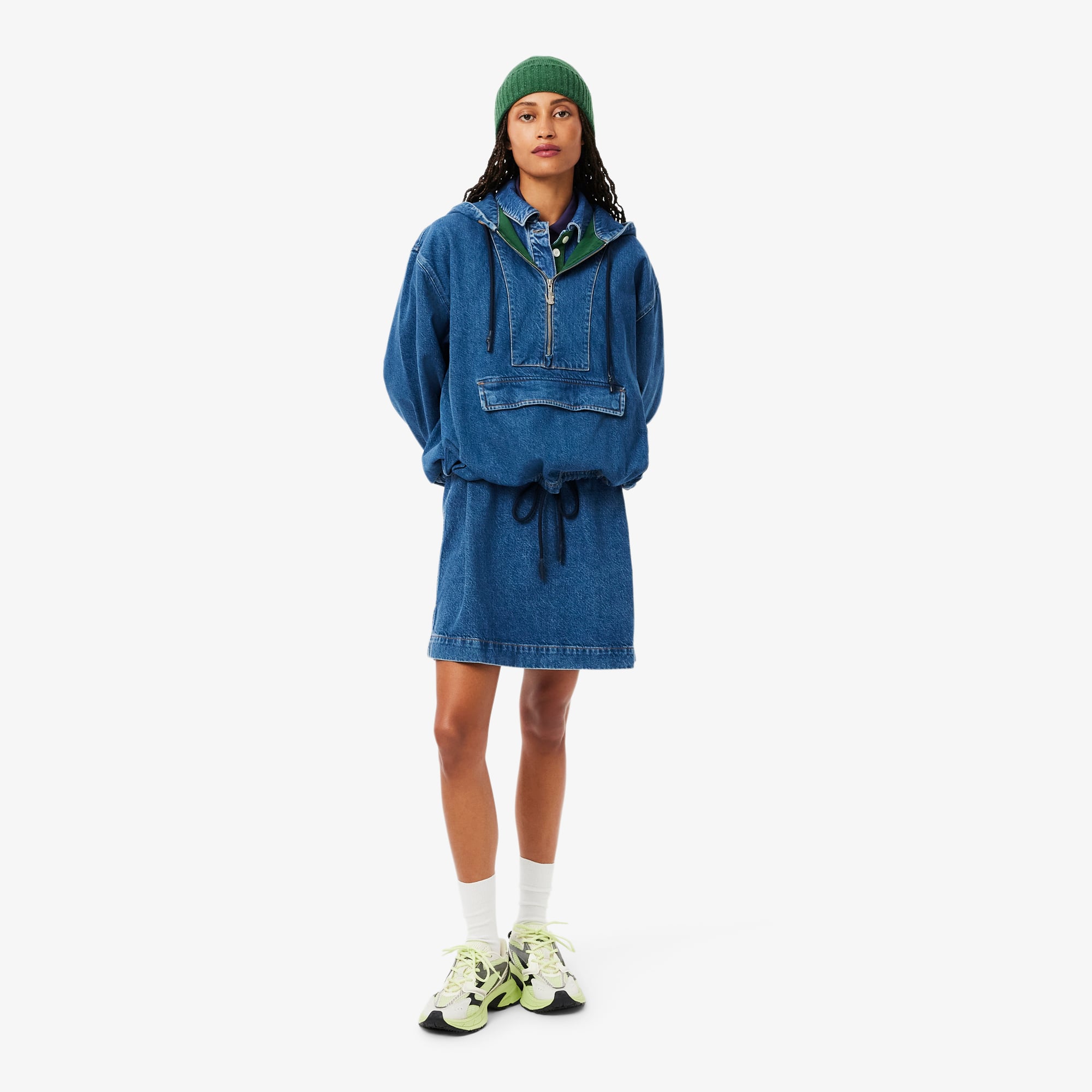 Oversized Denim Popover Jacket - Women's Jackets & Coats - New In