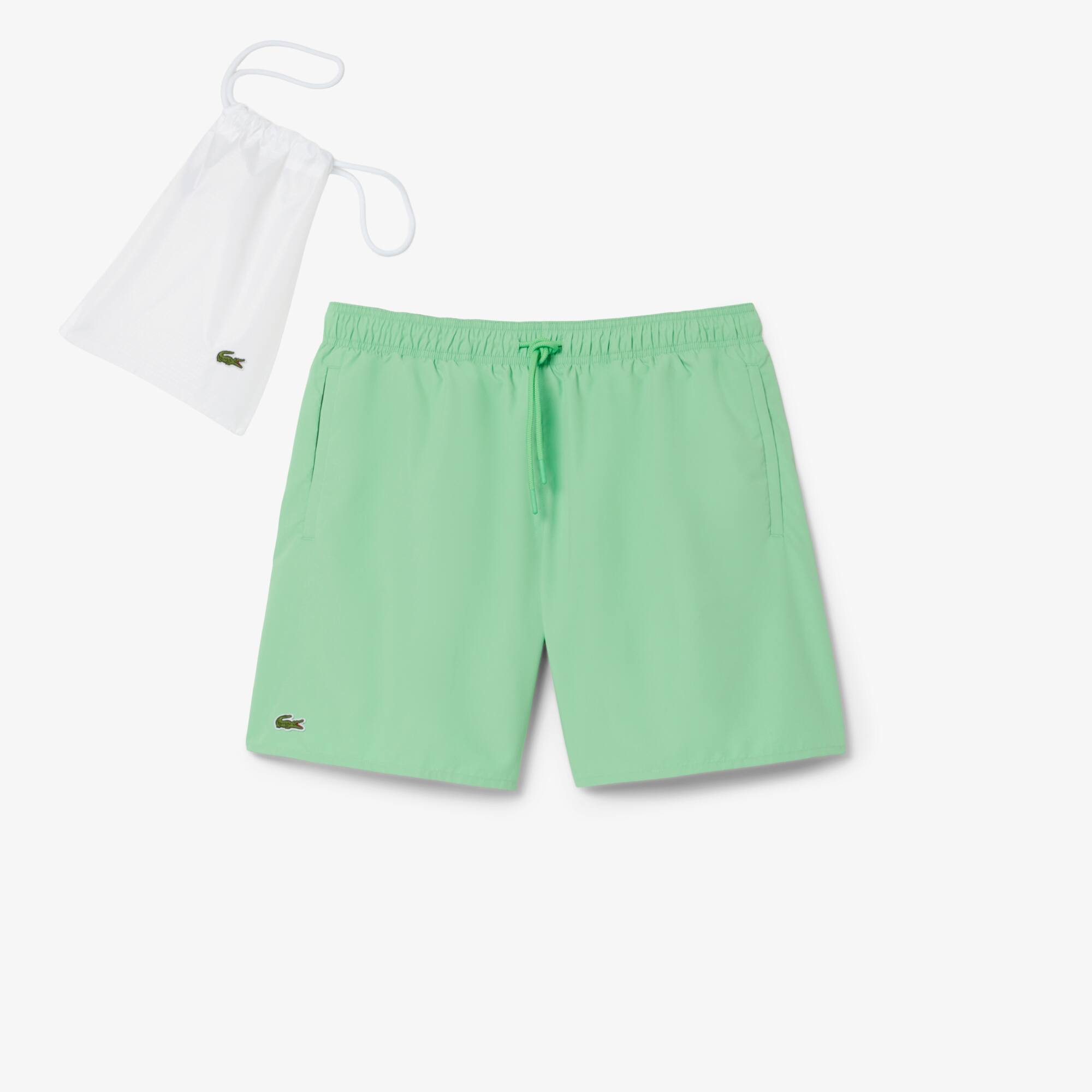 Mid Length Monochrome Swim Trunks - Men's Swimwear - New In