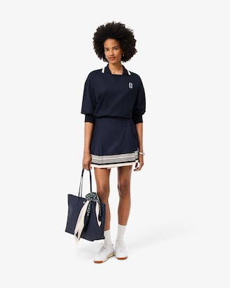 Short Pleated Wrap Skirt
