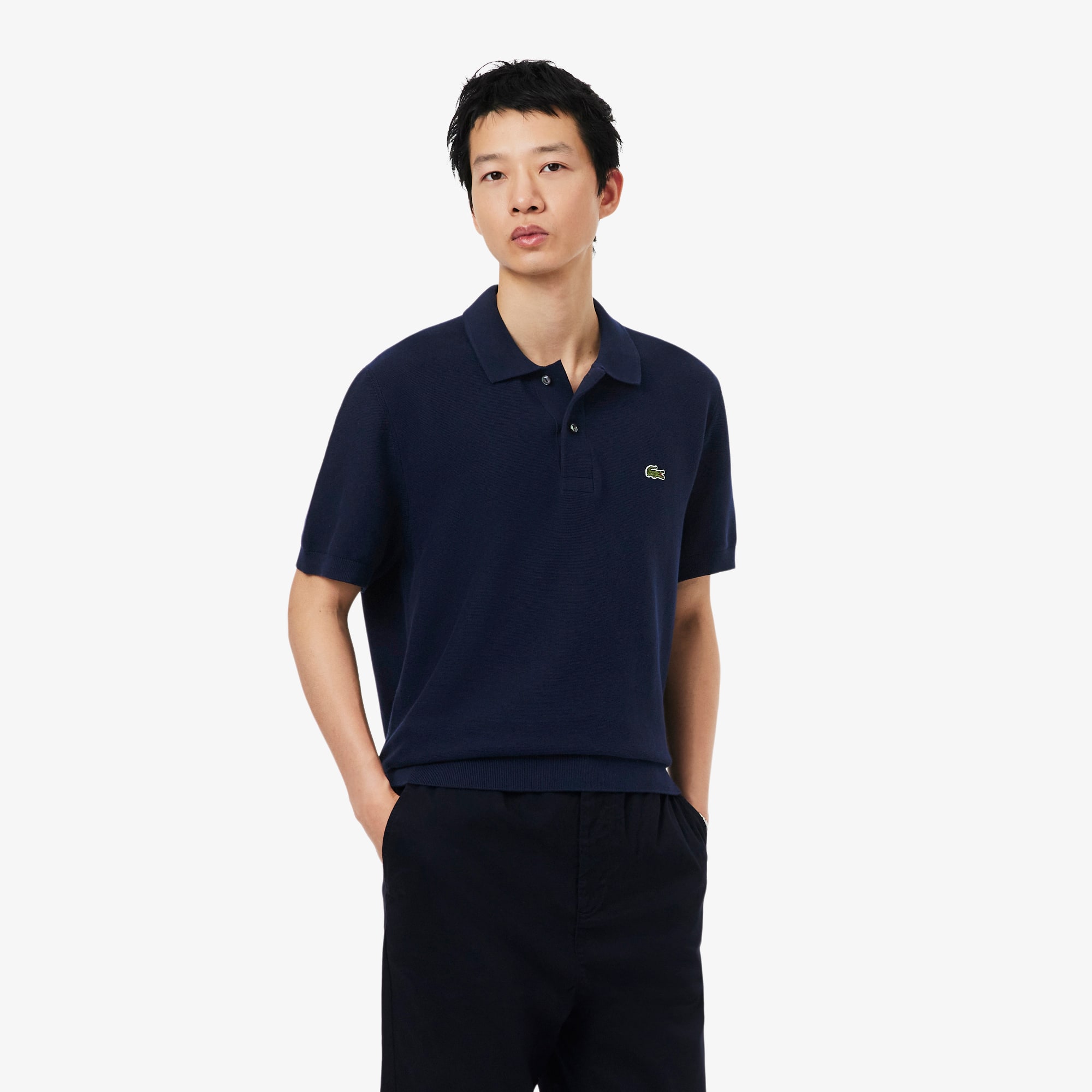 Classic Fit Knitted Polo Shirt - Men's Knitwear - New In 2026