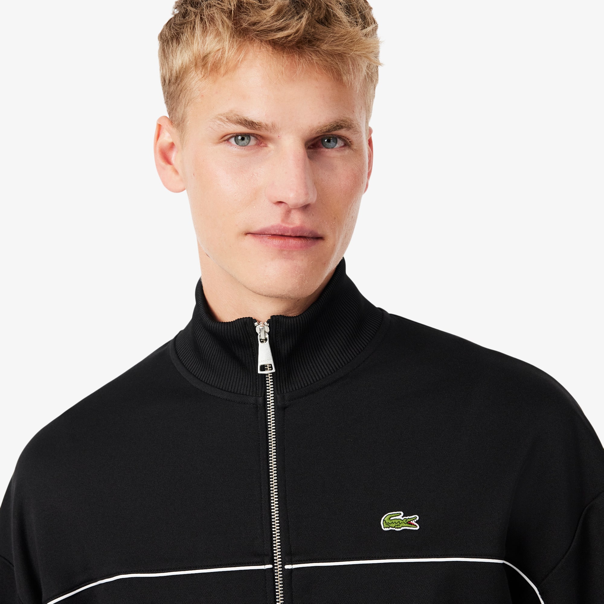 Trim Accent Zipped Sweatshirt - Men's Sweatshirts - New In 2026