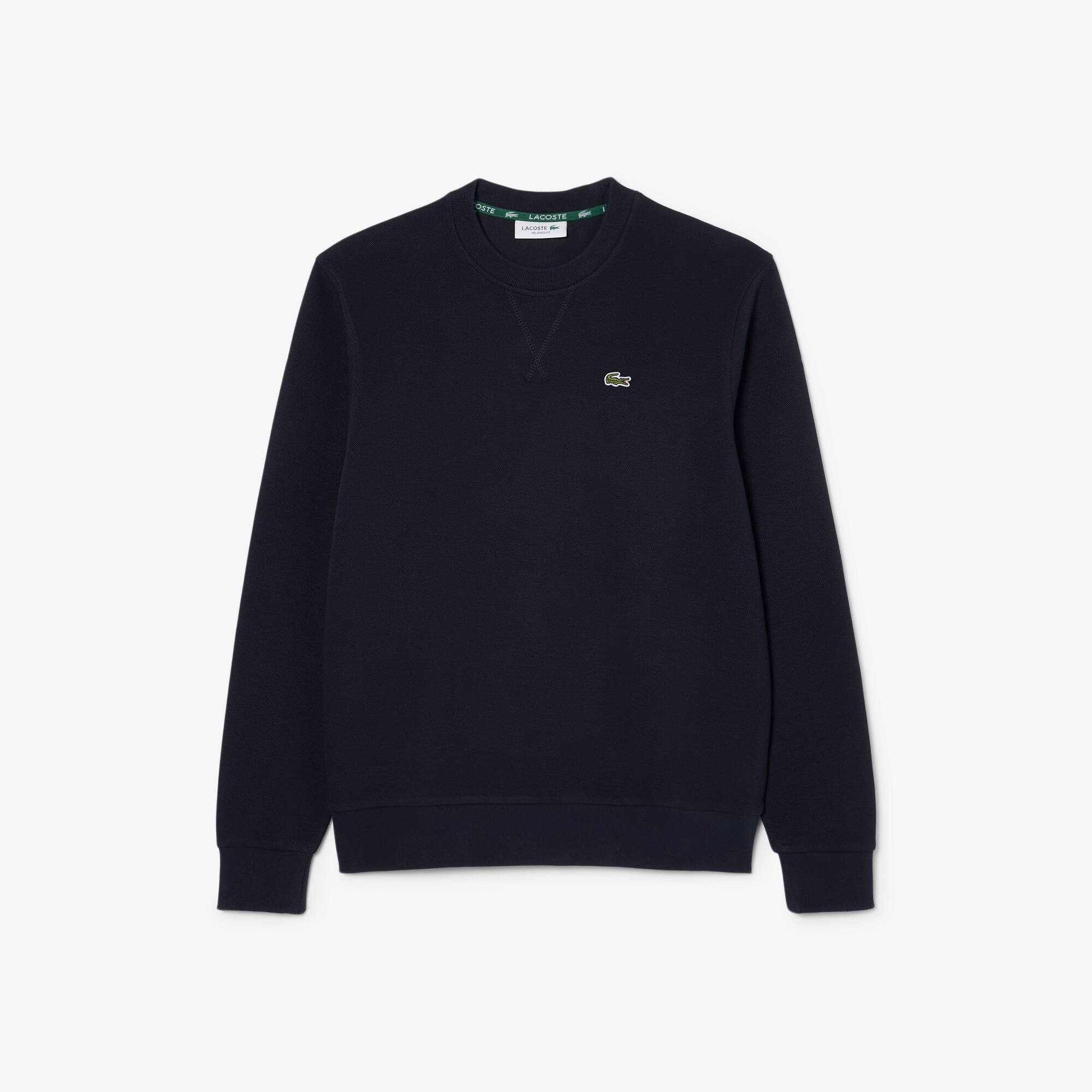 Relaxed Fit Piqué Crew Neck Sweatshirt - undefined - New In 2026