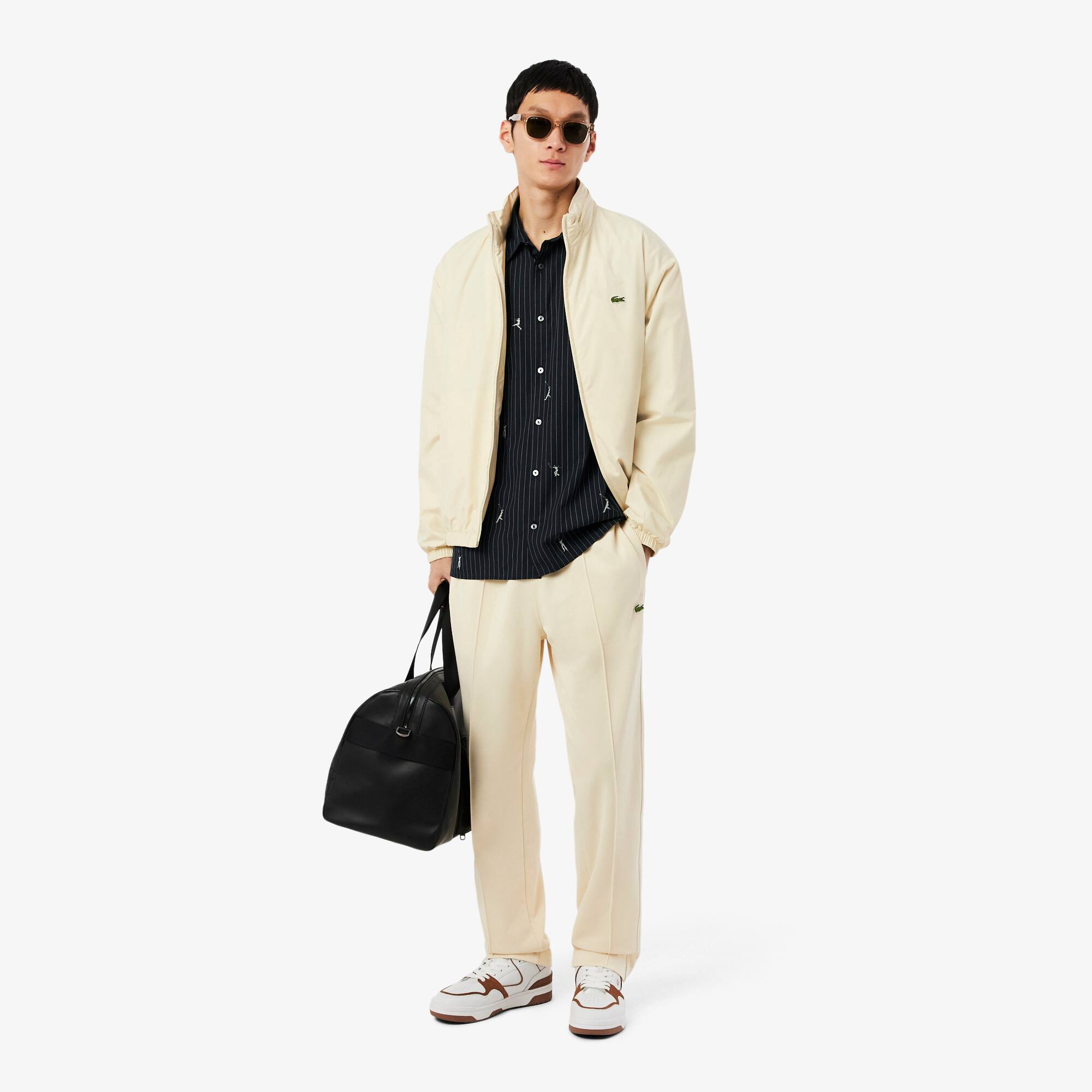 Relaxed Fit Embroidered Cotton Shirt - Men's Long Sleeves Shirts