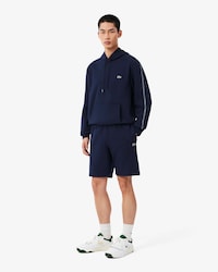 Regular Fit Logo Stripe Fleece Shorts