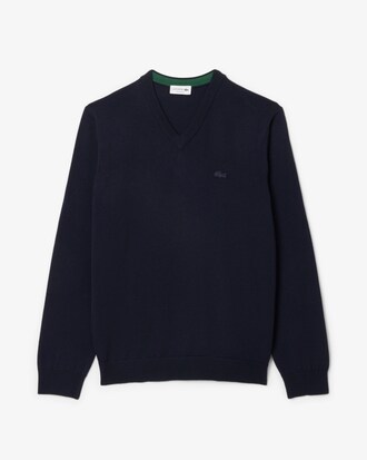 Merino Wool Monochrome V Neck Sweater