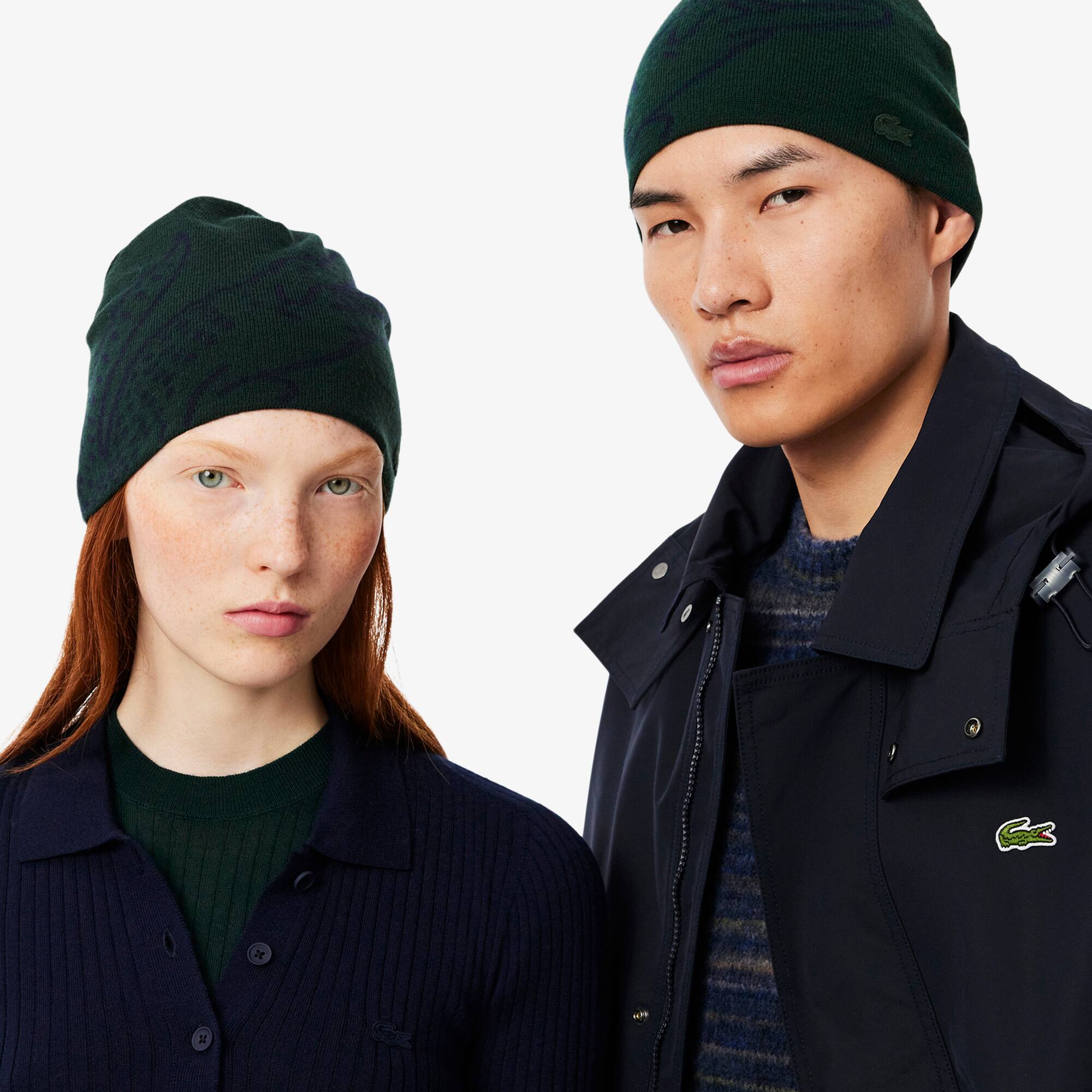 Wool Jacquard Crocodile Beanie - Men's beanies - New In 2026 | Lacoste