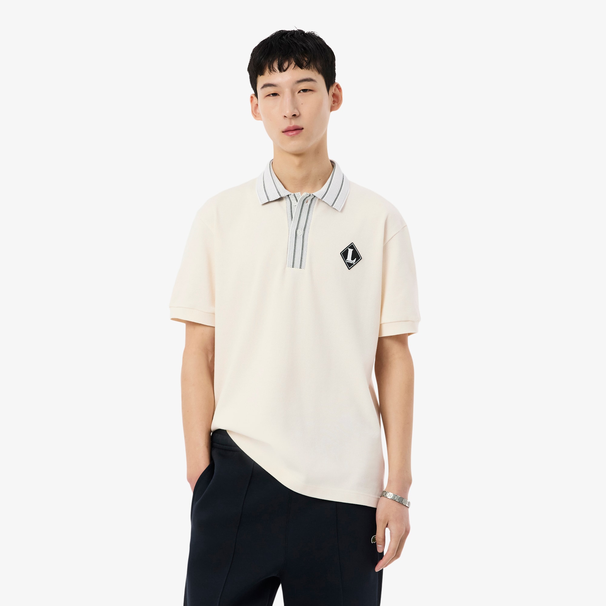 French Made Classic Fit Badge Polo Shirt - Men's Short Sleeves