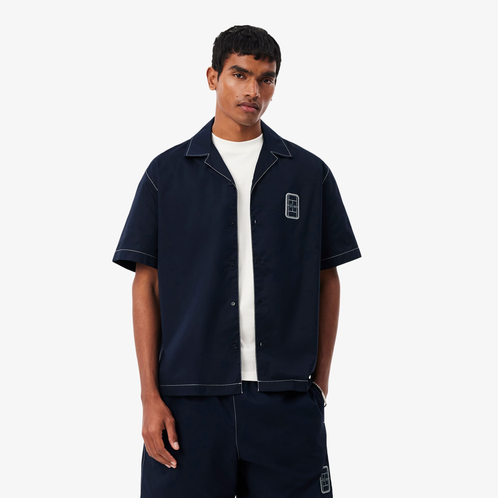 Relaxed Fit Short Sleeved Cotton Shirt - Men's Short Sleeves