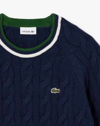 Cotton and Wool Crew Neck Sweater