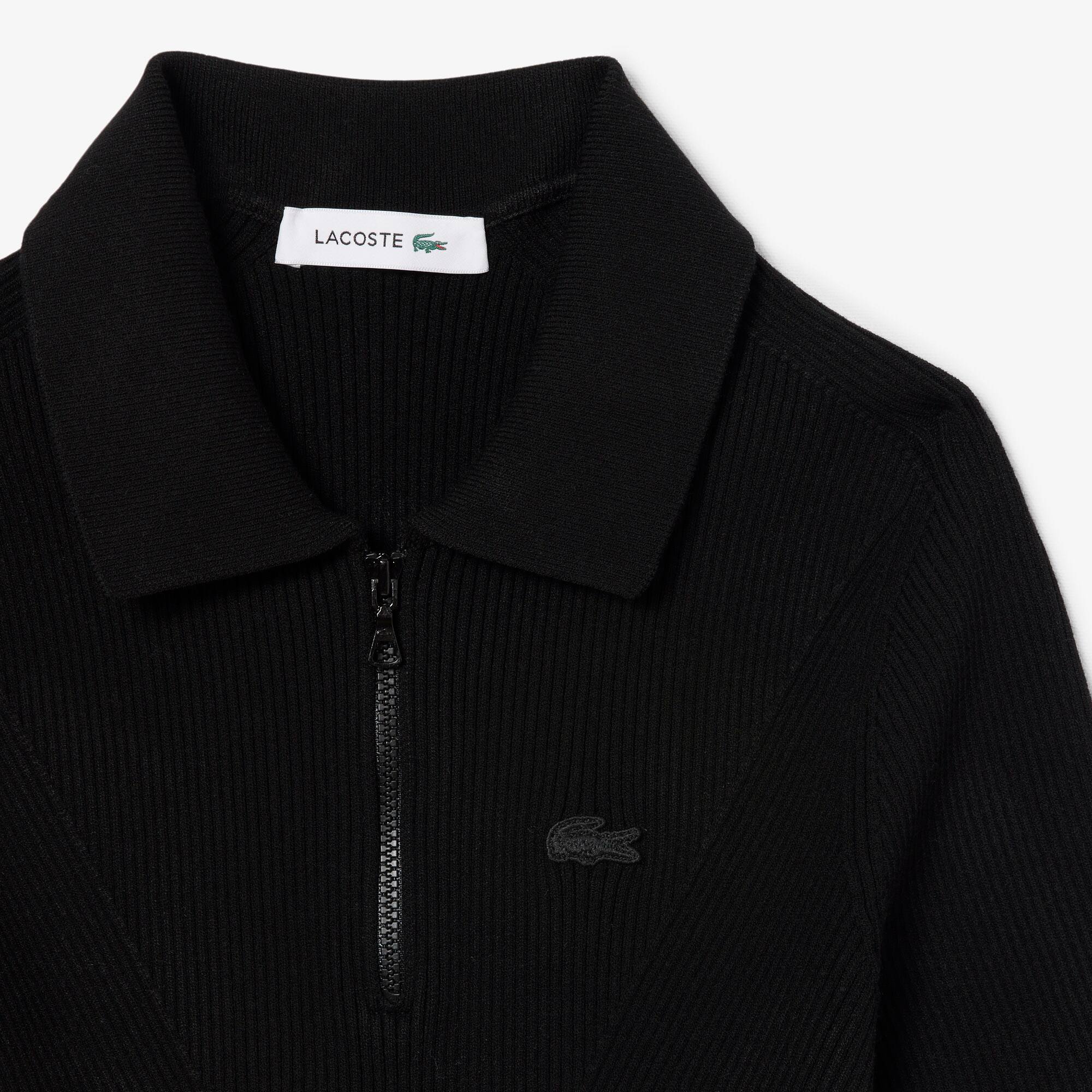 3D Ribbed Knit Polo Shirt - Women's Knitwear - New In 2026 | Lacoste