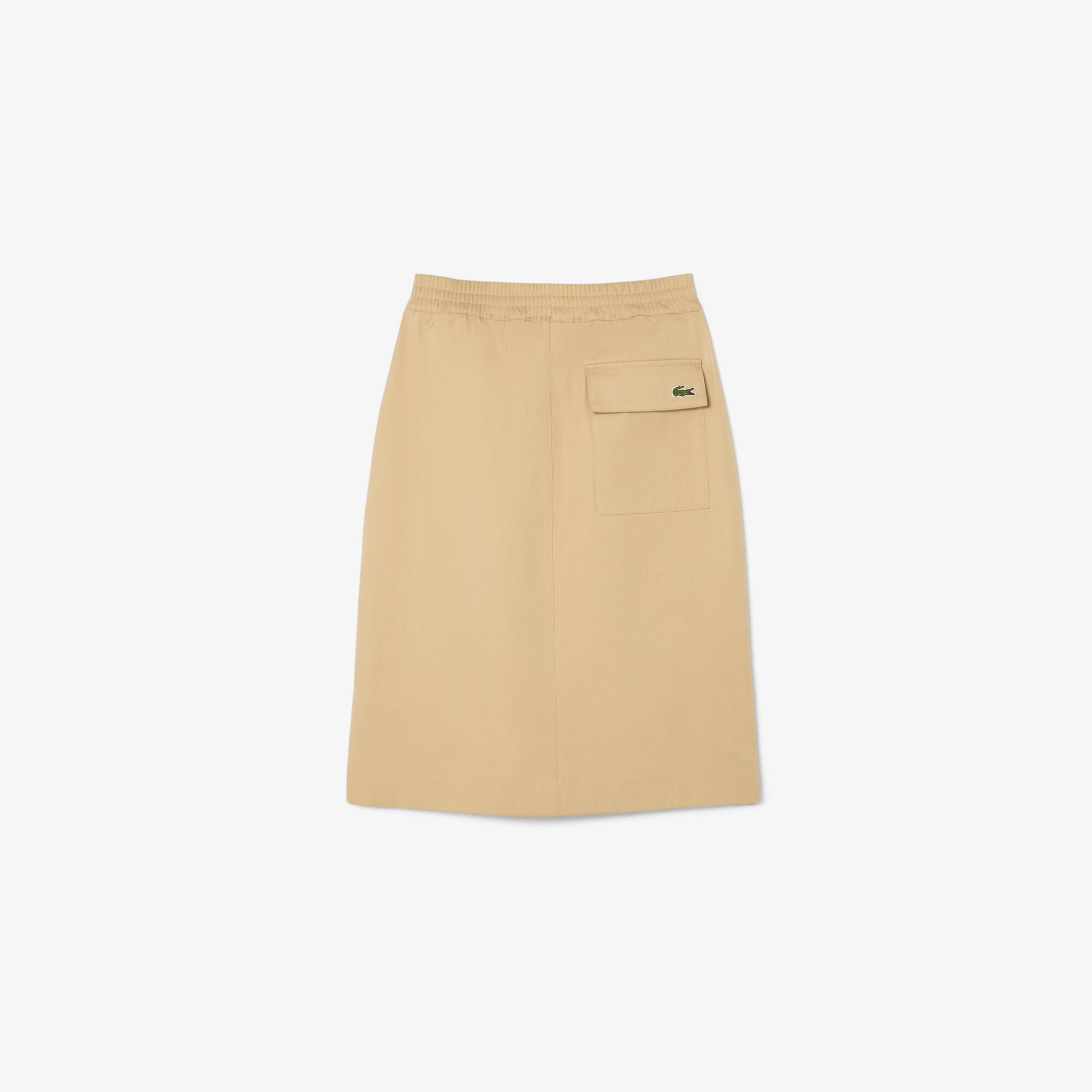 ワンピース LACOSTE Women Mid Skirts EF2655 GTI Brown Women's Asymmetric Pleated Midi Skirt - Shorts & Skirts
