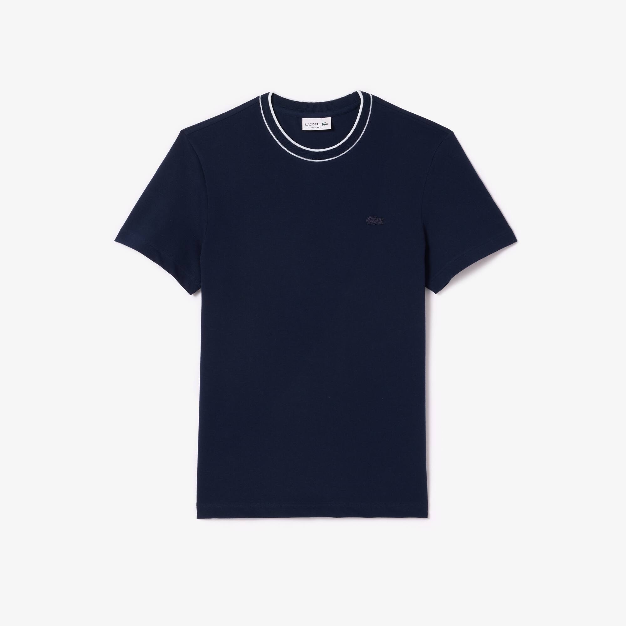 Tシャツ・カットソー LACOSTE Men T-shirt Navy TH8174 166 Navy cotton crew neck T-Shirt Lacoste - TH8174/166 – Dhaene