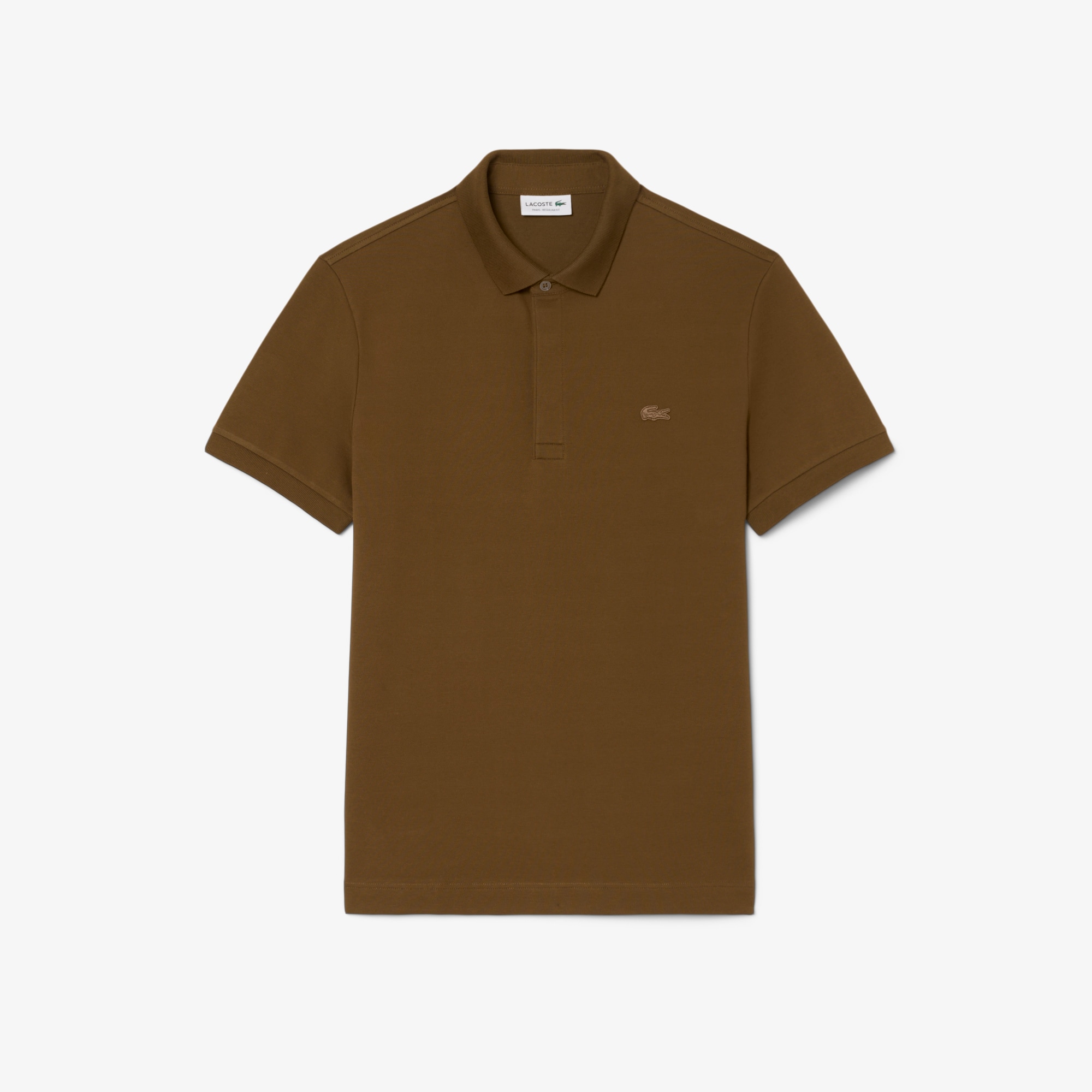LACOSTE HEAVY PIQUE POLO ダークブラウン 005 LACOSTE HEAVY PIQUE