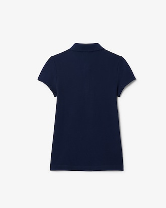 Scalloped Collar Mini Piqué Polo Shirt